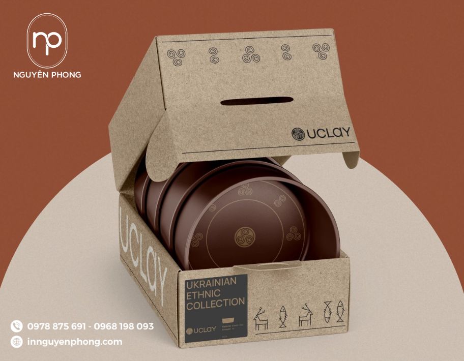 Mẫu hộp mềm kraft đựng gốm sứ